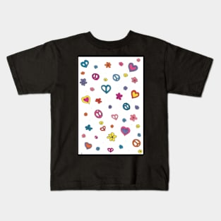 Peace Love Flowers Kids T-Shirt